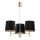 Brilagi - Lámpara de techo con varilla MONTE 3xE27/15W/230V negro/dorado