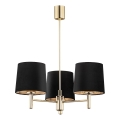 Brilagi - Lámpara de techo con varilla MONTE 3xE27/60W/230V negro/dorado