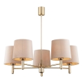 Brilagi - Lámpara de techo con varilla MONTE 5xE27/15W/230V beige/dorado