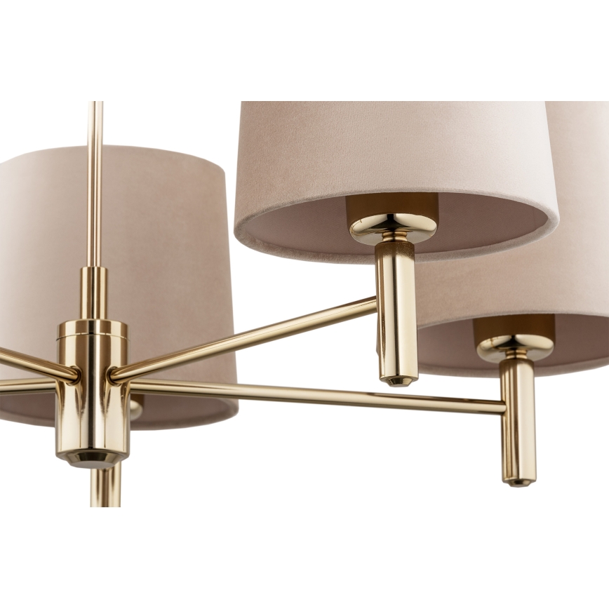 Brilagi - Lámpara de techo con varilla MONTE 5xE27/15W/230V beige/dorado