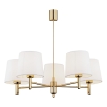 Brilagi - Lámpara de techo con varilla MONTE 5xE27/15W/230V crema/dorado