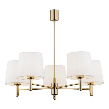 Brilagi - Lámpara de techo con varilla MONTE 5xE27/15W/230V crema/dorado