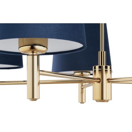 BRILAGI - Lámpara de techo con varilla MONTE 5xE27/60W/230V azul/dorado