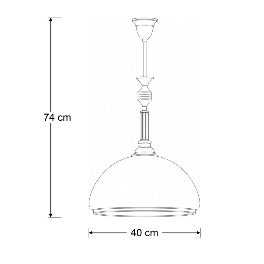 BRILAGI - Lámpara de techo con varilla TAURUS 1xE27/15W/230V Ø 40 cm bronce