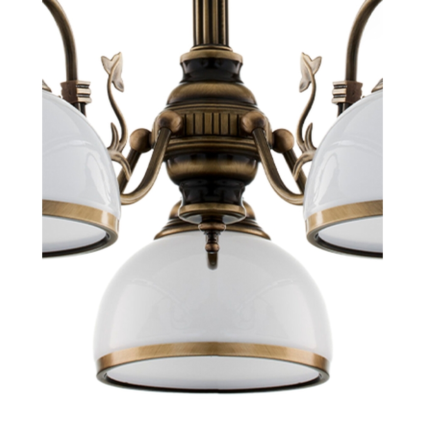 BRILAGI - Lámpara de techo con varilla TAURUS 5xE27/15W/230V Ø 70 cm bronce