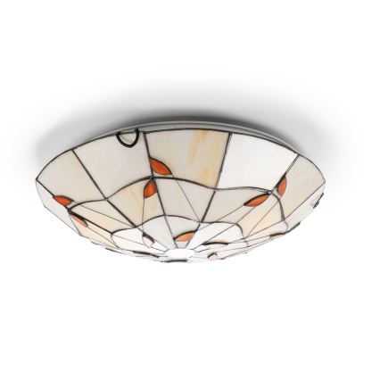 Brilagi - lámpara de techo con vitrales estilo Tiffany FOLIA 2xE27/60W/230V Ø 40 cm