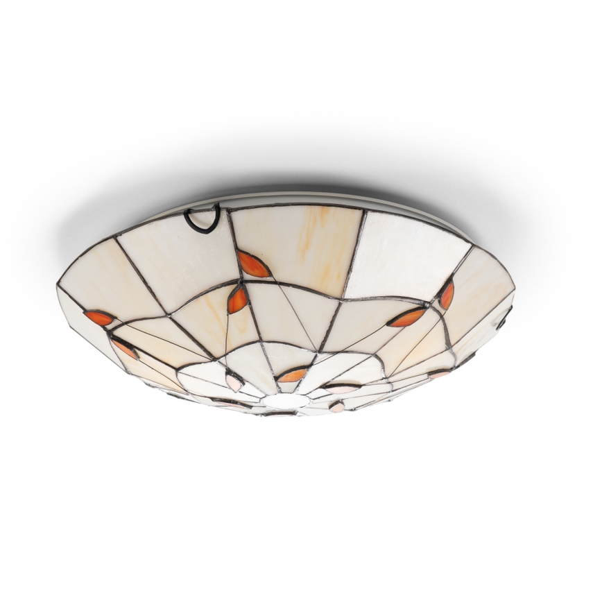 Brilagi - lámpara de techo con vitrales estilo Tiffany FOLIA 2xE27/60W/230V Ø 40 cm