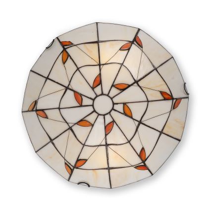 Brilagi - lámpara de techo con vitrales estilo Tiffany FOLIA 2xE27/60W/230V Ø 40 cm