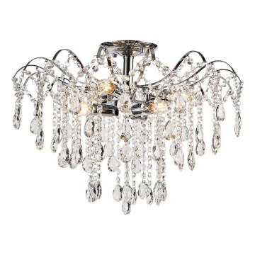 Brilagi - Lámpara de techo CRYSTAL 6xE14/60W/230V cromo brillante