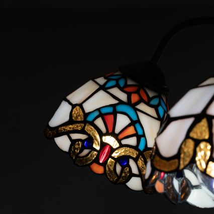 BRILAGI - Lámpara de techo de estilo Tiffany con vitral MIRABELLA, de montaje en superficie 5xE27/60W/230V, Ø 60 cm