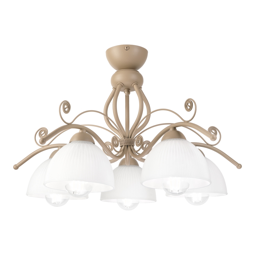 BRILAGI - Lámpara de techo de montaje en superficie ANTICO MODERN 5xE27/60W/230V beige