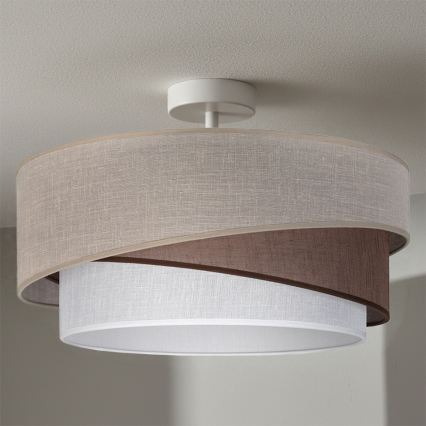 Brilagi - Lámpara de techo de montaje en superficie ARROW 1xE27/60W/230V Ø 45 cm beige/marrón/blanco
