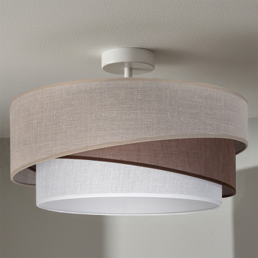 Brilagi - Lámpara de techo de montaje en superficie ARROW 1xE27/60W/230V Ø 45 cm beige/marrón/blanco