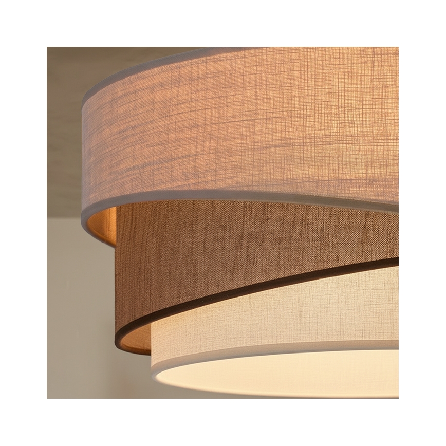 Brilagi - Lámpara de techo de montaje en superficie ARROW 1xE27/60W/230V Ø 45 cm beige/marrón/blanco