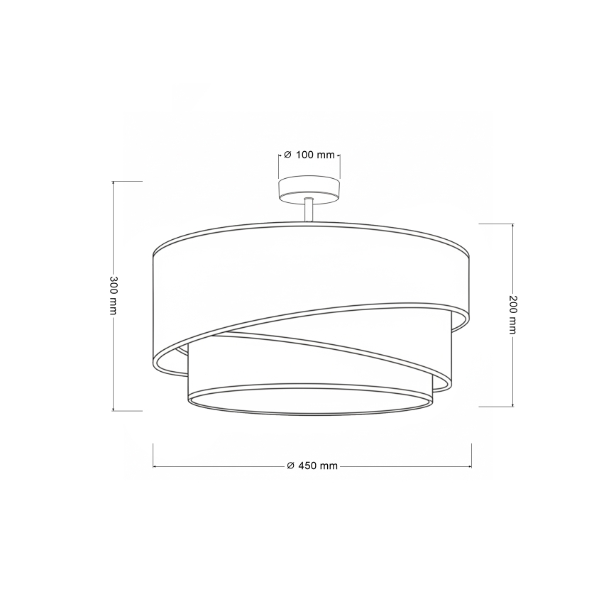 Brilagi - Lámpara de techo de montaje en superficie ARROW 1xE27/60W/230V Ø 45 cm beige/marrón/blanco