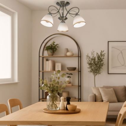 Brilagi - Lámpara de techo de montaje en superficie FRED 3xE27/60W, diámetro 59 cm, bronce