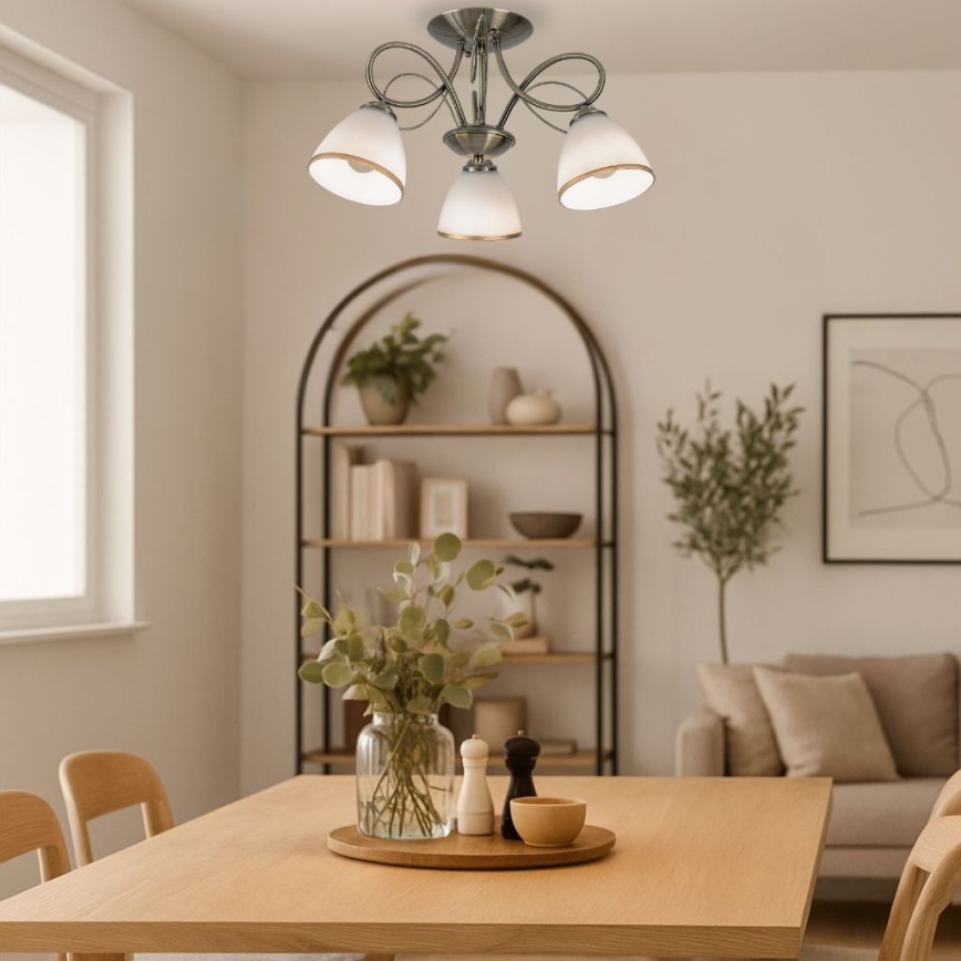 Brilagi - Lámpara de techo de montaje en superficie FRED 3xE27/60W, diámetro 59 cm, bronce