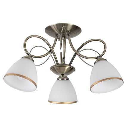 Brilagi - Lámpara de techo de montaje en superficie FRED 3xE27/60W, diámetro 59 cm, bronce