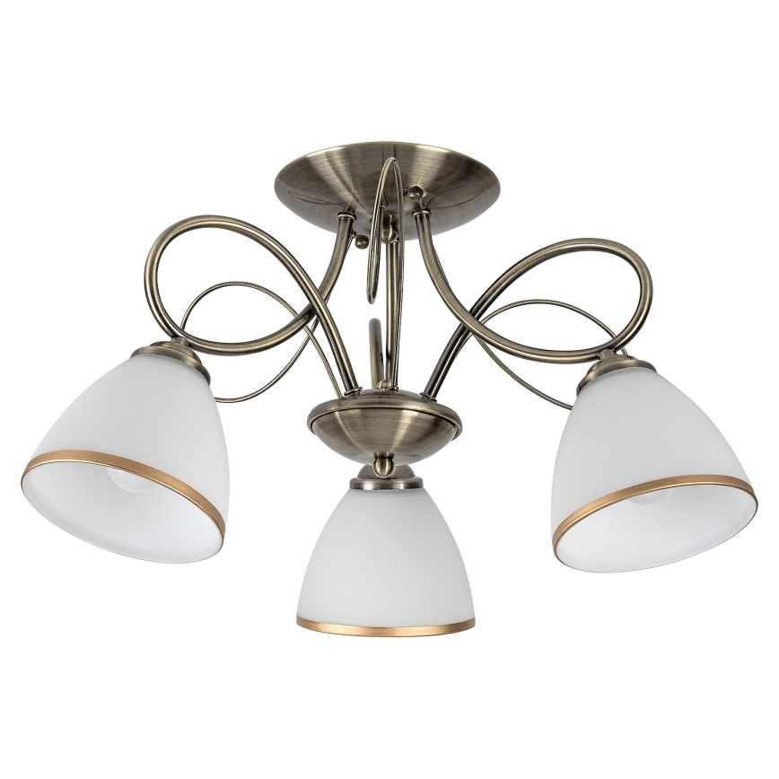 Brilagi - Lámpara de techo de montaje en superficie FRED 3xE27/60W, diámetro 59 cm, bronce