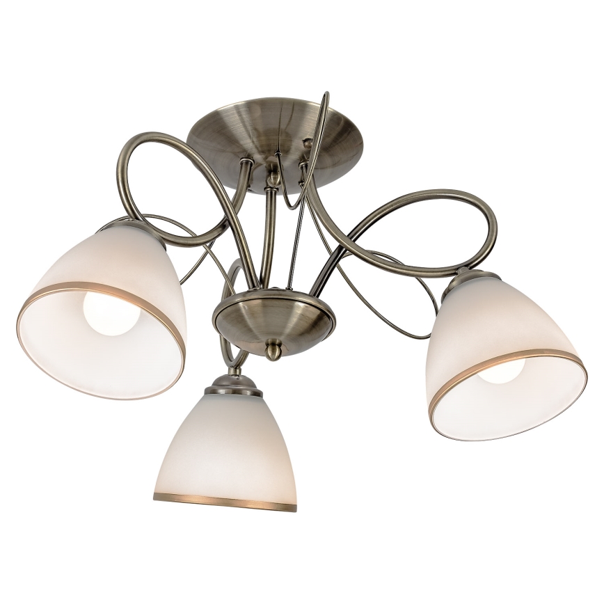 Brilagi - Lámpara de techo de montaje en superficie FRED 3xE27/60W, diámetro 59 cm, bronce