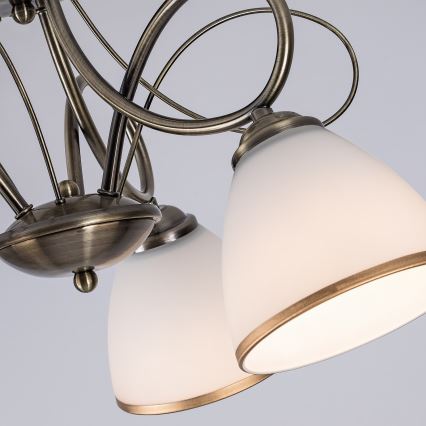 Brilagi - Lámpara de techo de montaje en superficie FRED 3xE27/60W, diámetro 59 cm, bronce