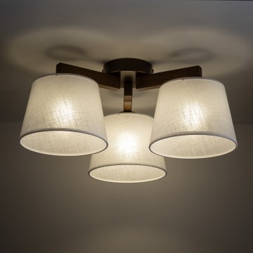 Brilagi - Lámpara de techo de montaje en superficie LATTE 3xE27/15W/230V pino/beige
