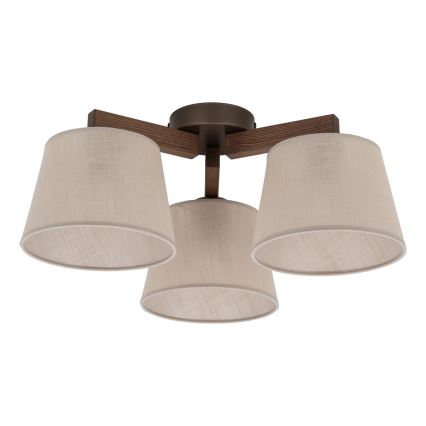 Brilagi - Lámpara de techo de montaje en superficie LATTE 3xE27/15W/230V pino/beige
