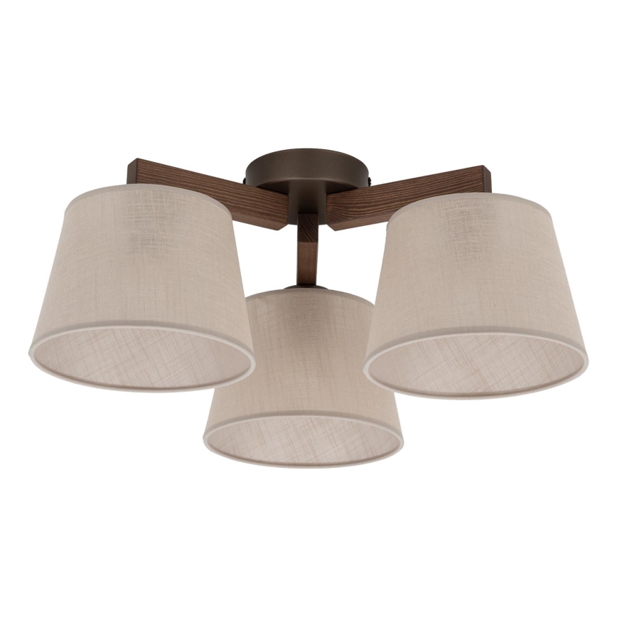 Brilagi - Lámpara de techo de montaje en superficie LATTE 3xE27/15W/230V pino/beige