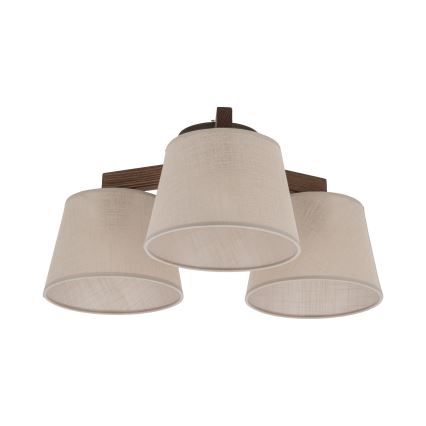 Brilagi - Lámpara de techo de montaje en superficie LATTE 3xE27/15W/230V pino/beige