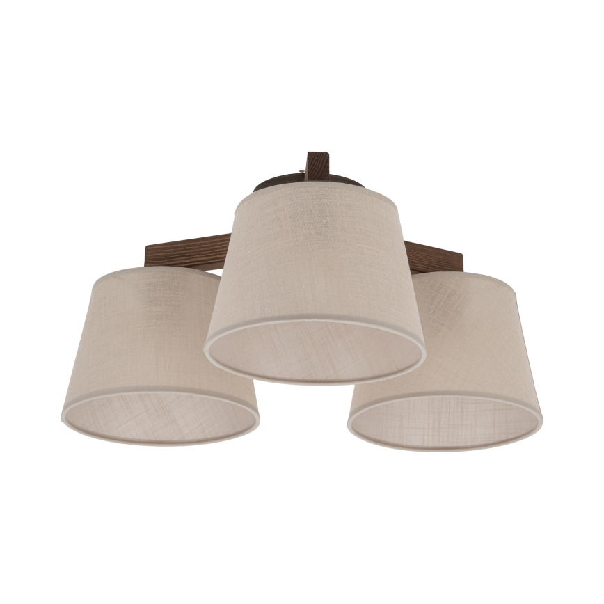 Brilagi - Lámpara de techo de montaje en superficie LATTE 3xE27/15W/230V pino/beige