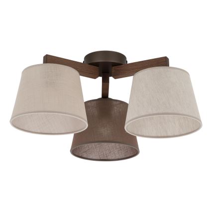 Brilagi - Lámpara de techo de montaje en superficie LATTE 3xE27/15W/230V pino/mezcla