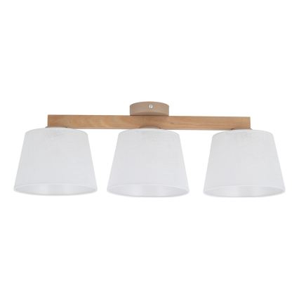 Brilagi - Lámpara de techo de montaje en superficie LATTE SABIA 3xE27/15W/230V pino/blanco