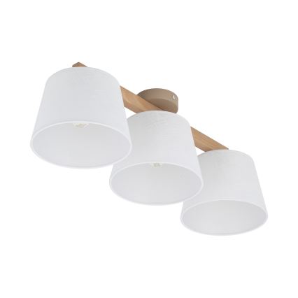 Brilagi - Lámpara de techo de montaje en superficie LATTE SABIA 3xE27/15W/230V pino/blanco