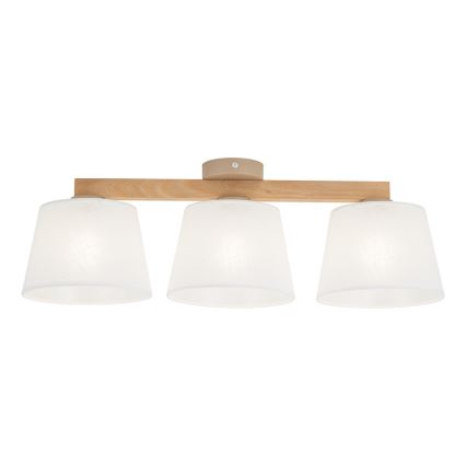 Brilagi - Lámpara de techo de montaje en superficie LATTE SABIA 3xE27/15W/230V pino/blanco