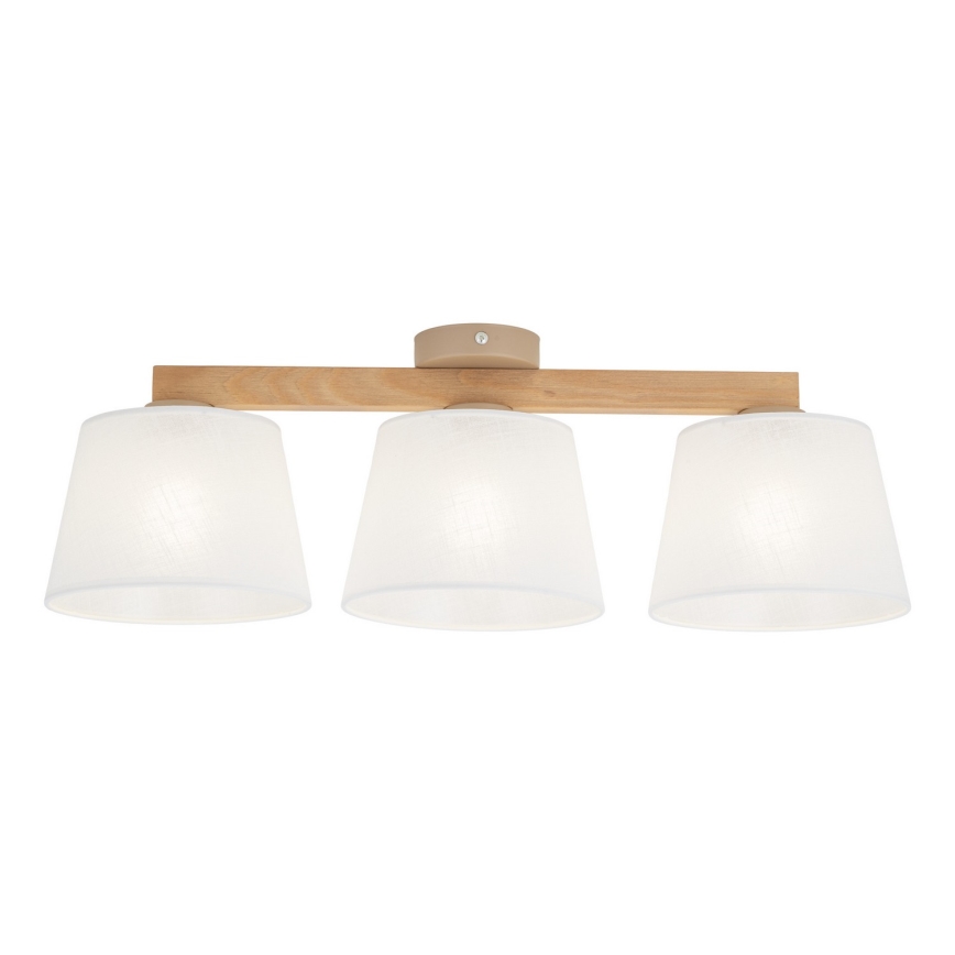 Brilagi - Lámpara de techo de montaje en superficie LATTE SABIA 3xE27/15W/230V pino/blanco