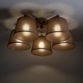 Brilagi - Lámpara de techo de montaje en superficie LATTE SABIA 5xE27/15W/230V pino/marrón