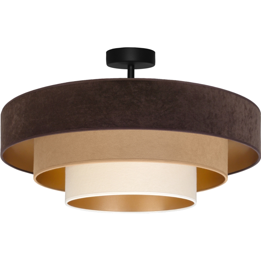 Brilagi - Lámpara de techo de montaje en superficie LUNETA 3xE27/60W/230V diámetro 80 cm marrón/beige/crema