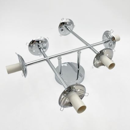 Brilagi - Lámpara de techo de montaje en superficie MALONY 6xE14/20W/230V cromado brillante