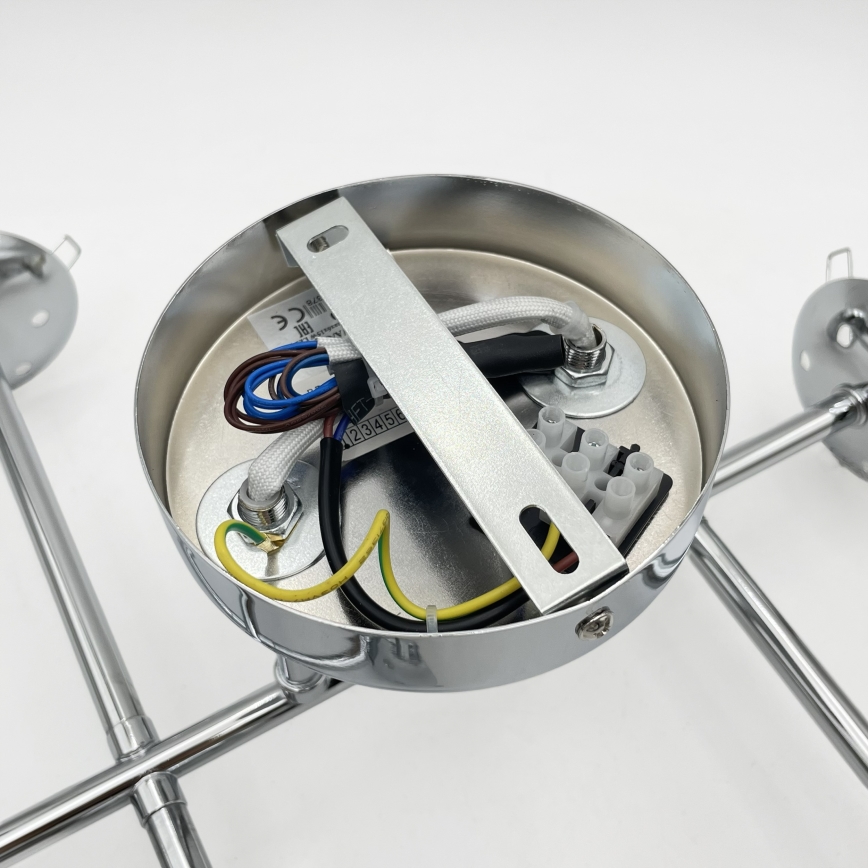 Brilagi - Lámpara de techo de montaje en superficie MALONY 6xE14/20W/230V cromado brillante