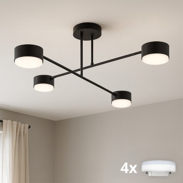 Brilagi - Lámpara de techo de montaje en superficie MONO 4xGX53/12W/230V negra