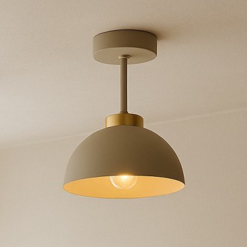 Brilagi - Lámpara de techo de montaje en superficie MOON 1xE27/60W/230V beige/dorado