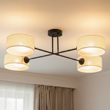 Brilagi - Lámpara de techo de montaje en superficie VIRGO 4xE14/40W/230V crema/negro