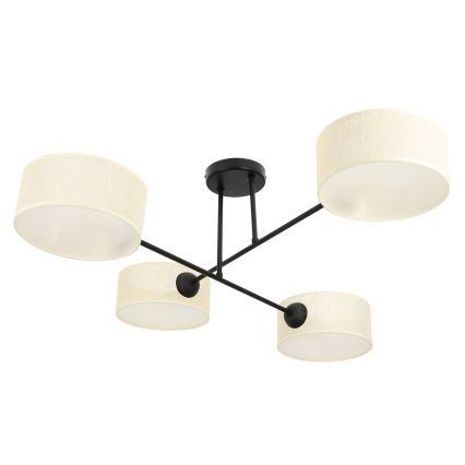 Brilagi - Lámpara de techo de montaje en superficie VIRGO 4xE14/40W/230V crema/negro