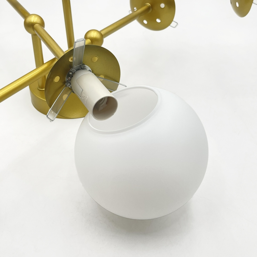 Brilagi - Lámpara de techo de montaje superficial MALIVA 6xE14/15W/230V oro/blanco