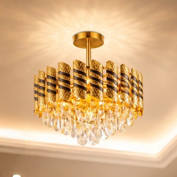 Brilagi - Lámpara de techo de superficie CRISTAL 5xE14/40W/230V diámetro 38 cm