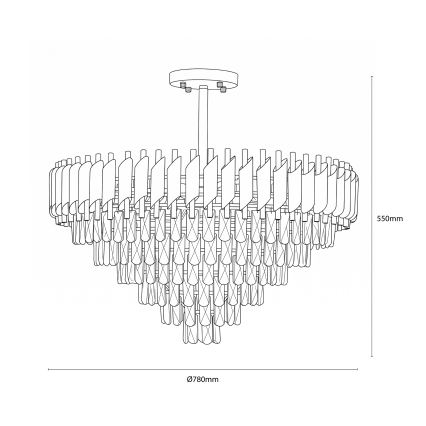 BRILAGI - Lámpara de techo de superficie ECLIPSE 12xE14/10W/230V Ø 78 cm color dorado