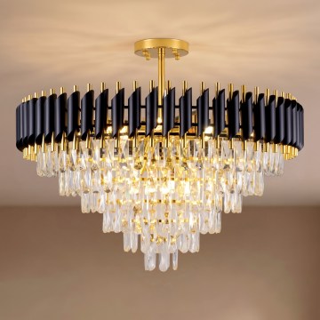 BRILAGI - Lámpara de techo de superficie ECLIPSE 12xE14/10W/230V Ø 78 cm oro/negro