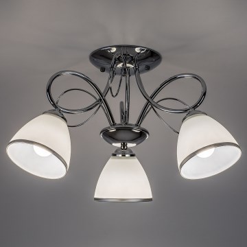 Brilagi - Lámpara de techo de superficie FRED 3xE27/60W/230V, diámetro 59 cm, cromo brillante