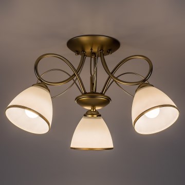 Brilagi - Lámpara de techo de superficie FRED 3xE27/60W/230V Ø 59 cm dorada