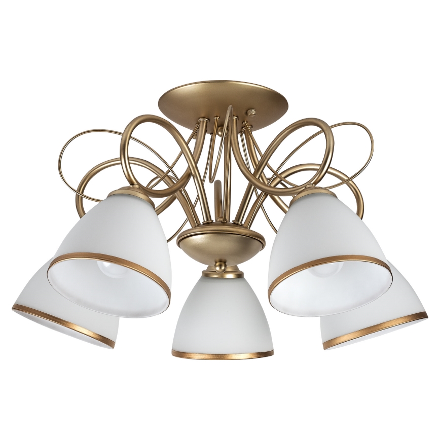 Brilagi - Lámpara de techo de superficie FRED 5xE27/60W/230V, diámetro 59 cm, dorada